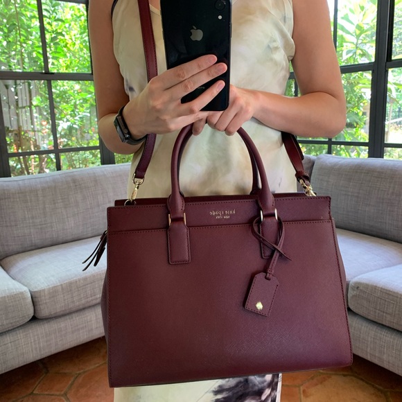 LARGE SATCHEL CAMERON CHERRYWOOD KATE SPADE BAG - Picture 13 of 14